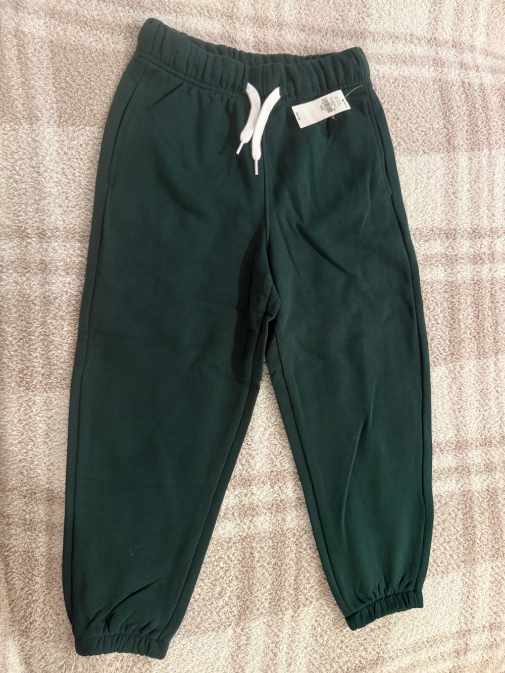 Old Navy Dark Green Kids Jogger Sweatpants with White Drawstring